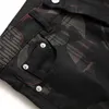 Black Printed Men's Jeans Summer Casual Stretch Pants Pantalones Para Hombre Vaqueros