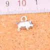 100 sztuk Charms Lovely Pig Antyczne Posrebrzane Wisiorki Dokonywanie DIY Handmade Tybetański Biżuteria Silver 11 * 11 * 4mm