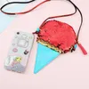 Women Mermaid Sequins Coin Purse Kids Christmas Stocking Crossbody Bags Sling Money Change Card Holder Wallet Purse Bag Pouch