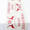 Christmas Cotton Tablecloth Snowflake Elk Printed Tablecloth Red White Cartoon Table Runner Xmas Household Desktop Decoration