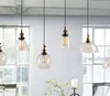 빈티지 펜던트 조명 American Amber Glass Pendant Lamp E27 Edison 가벼운 전구 식당 주방 홈 장식 플라네타륨 램프 216a