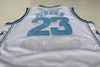 Maillot de basket-ball pour homme Caroline du Nord UNC Tar Heels Michael # 23 Throwback Double Stiched