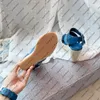 SANCAK TAKOZ SANDAL Kadınlar Platformu sandal tuval espadrilles Blue 12cm yüksek topuklu sandalet ayakkabı taban Kauçuk toka kazınmış