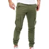 Мужские штаны Мужские осени зимой повседневная свободная брюка груз Slim Fit Fashion Combat Bombat Zipper Bottom Army Male