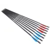 6/12/24Pcs Crossbow Carbon Arrow 17/20Inches Length ID7.6mm OD 8.8 Mm 4inch Vanes for Archery Crossbow Hunting Shooting