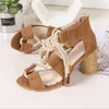 Women's Sandals New European And American Fish Mouth Thick Heel High Heels Plus Size In stock