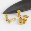 2pcs Brass Screw Rivet Knife Handle Lock DIY Knife Material Plate Fastening Flat Hex Head Screws8616016