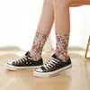 Bunte Tüll Socken Transparente Sommer Dünne Blume Mesh Socken Für Frauen Lange Lustige Socken Lose Weibliche Kleid Strumpfwaren Straße