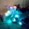 LED knuffels roze blauw licht omhoog haai pluche gevulde dieren dolfijn licht pluche dieren geschenken voor verjaardag