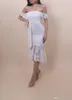 Czarowne Mini krótkie sukienki Białe Koronki Kobiety Formalna Dress Suknia Prom Seksowna Seksowna Mermaid Odwiedzają Top Koktajl Suknie Robe De Party Suknie