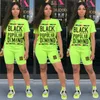 GROOTSWEATSUS Letter Crew Neck T -ShirtShorts 2 -delige set bodycon tee top pantak tracksuit zomer casual kleding sportkleding o8015229