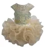 Lyxiga nya små tjejer Glitz Beaded Pagant Cupcake Dresses Spädbarn Mini Kort Kjolar Toddler Tutu Girl Ruffles Klänningar 2020