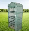 Serres de jardin 4 étagères Green house Tube de fer pliable avec couverture en tissu maillé PE Serre Portable Mini extérieur Fower House GGA2183