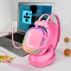 V10 Pink Girl Gaming Headset USB 7.1 Stereo PC Game Headset Brusreducerande hörlurar med mikrofon för telefondator