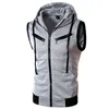 Mode-Jacket Mouwloze Veste Homme Winter Mode Casual Jassen Mannelijk Hooded Heren Vest Heren Verdikking Gest