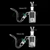 14mm 18mm Glass Ash Catchers 45 Degrees Kits With J-Hook Adapters Glass Bowls Keck Clips Tires Ashcatcher for Glass Water Bongs Dab Rigs