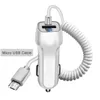 Chargeur de voiture pour adaptateur de chargeur de téléphone portable pour chargeur de voiture Samsung Xiaomi Micro USB Type C avec câble USB