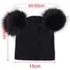 7 stijlen Kinderen Hoeden Peuter Kids Baby Warm Winter Wol Hoed Knit Muts Dubbele Bont Pom Pom Hat Baby Jongens Meisjes Caps 1-4Y