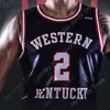 Western Kentucky Hilltoppers Basketball Jersey NCAA College Hollingsworth Charles Bassey Carson Williams Savage Anderson Camron Justice Lee