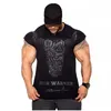 New Designer Gym Bodybuilding T-shirt Sports T shirts Men Sleeveless Tees Shirt Homme Fitness Workout Tops Thin Print Bulking Tshi291n