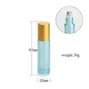 10ml Pearlescent Glass Empty Perfume Bottle Ball Roll on Bottle for Essential Oils with Lanyard HHA 265