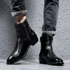 Hot Sale-Ankle boots for men fashion genuine leather boots brand designer footwear ins martin boots elegant shoes zy846