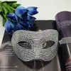 2019 Full Crystal Mask Luxury Prince Mask Venetian Masquerade Party Masks Half Ansikte Sexig Kvinna Mask Karneval Bröllopsgåva Gratis Frakt