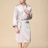 Men 2019 Spring Faux Silk Satin Sleeping Robe Spring Sleep Gown New Men Bathrobe Homewear Sexy Nightwear Pajamas Plus size 5XL