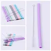 fashion Food silicone tube fruit juice milk teaa and coffer Drinking Straw cocktail straight tube Reusable Straw 1lot=14pcs T2I51051