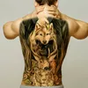 Tatouages temporaires hommes femmes sexy corps art autocollant grand dos tatouage garçons étanche faux tatouage amovible dragon loup tigre