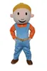 2019 Högkvalitativ Bob Builder Mascot Kostym för vuxna Fancy Party Dress Suit Carnival Costume