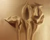 Özel Fotoğraf 3d duvar kağıdı Duvar üç boyutlu Rölyef Calla Lily Özel Basit HD Çiçek İpek Duvar kağıdı 3d