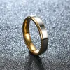 Contrasterende kleur Gouden roestvrijstalen ringband dames herenringen bruiloft mode-sieraden cadeau