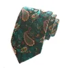 Мужской галстук Черный галстук Пейсли Бизнес Полосы с высокой плотностью цветочные галстуки Ascot для мужчин полосатых рубашек аксессуары 265V