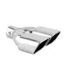 Freeshipping Car-Styling 1 Pcs Universal Chrome Stainless Steel Car Rear Dual Exhaust Pipe Tail Muffler Tip