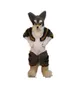 Hot Högkvalitativa Real Pictures Deluxe Fursuit Dog Mascot Kostym Husky Mascot Karaktär Kostym Vuxen Storlek Gratis frakt