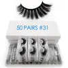 50 pairs groothandel mink wimpers bulk pluizige 3d wimpers 100% dierproefvrij natuurlijke lange valse wimper extension make-up cilios