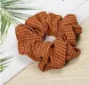 Scrunchy Hairband Plaid Scrunchie Ponytail Diademas Rejilla Soporte para el cabello Cuerda Tocado Bandas de goma Moda Houndstooth Accesorios para el cabello D4853