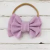 Söt Big Bow Hairband Baby Girls Toddler Kids Elastiska Headband Knuted Nylon Turban Head Wraps Bow-Knot Hårtillbehör