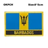 Dominikanska Rep. Flagga patchar Broderade Flagga Patches National Flag Patches för Kläder DIY Dekoration PT0052-R