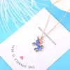 Pegasus paard hanger ketting met lange ketting mode prachtig geëmailleerd dier unicorn ketting hanger cartoon colar choker ketting