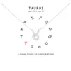 Taurus Minimalist Necklace for Women Zodiac Chains Necklace Gold Silver Color Birthday Gifts Fashion Girls Jewelry