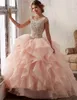 Gorgeous Ball Gown Quinceanera Dresses 2020 Beading Crystal Sweet 16 Dress Vestidos De 15 Anos Custom Made Masquerade Ball Dress