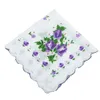 Home Textiles hot 100% Cotton Handkerchief Cutter Ladies Handkerchief Craft Vintage Hanky Floral Wedding Handkerchief 30*30cm Random Color S