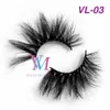 Custom Private Label Makeup Strip Mink lashes 3D Soft Natural Long Fluffy Crisscross Thick 25MM 5D Mink Eyelashes Crystal Diamond Round Box