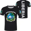 LIBERIA t-shirt bricolage gratuit sur mesure nom numéro lbr t-shirt drapeau de la nation lr république libérienne pays collège imprimer logo vêtements