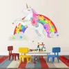 Retail barn Rainbow Star Unicorn Wall Stickers Home Decor Art Wall Sticker Children Waterproof Decal Wallpaper Girls Bedroom Decor8939607