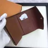 Whole original box real leather multicolor date code short wallet Card holder women man classic zipper pocket Victorine237T