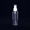 Bouteille de pulvérisation transparente vide de 100ml/120ml, arrosoir à dessus blanc, flacons en plastique PET, bouteilles d'emballage cosmétique LX1957