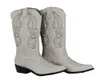 Top.Damet Stivali Western Donna Autunno Inverno Slip On Stivali Tinta Unita Punta a punta Cowboy Cowgirl Moto per Donna